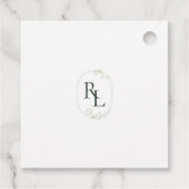 Minimale Gastgeschenk Hochzeit für Monogramm Geschenkanhänger (Rückseite)