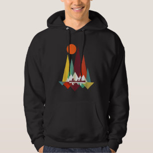 Minimale Gebirgsgeometrie Außenwandern Camping G Hoodie