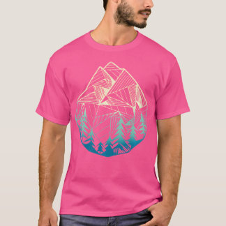 Minimale Gebirgsgeometrie Außenwandern Shirt