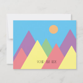 Minimale Gebirgskunst, einfach mcm Flat Holiday Ca Feiertagskarte