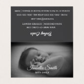 Minimale Geburts-Doula-Neugeborenen-Pflege-Design Visitenkarten (Außenseite Aufgefaltet)