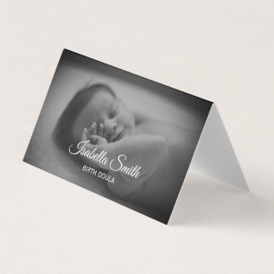 Minimale Geburts-Doula-Neugeborenen-Pflege-Design Visitenkarten