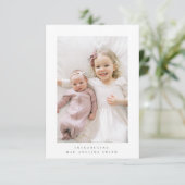 Minimale Geburtsankündigung nach Karte (Stehend Vorderseite)