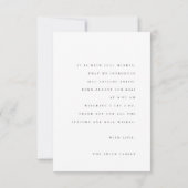 Minimale Geburtsankündigung nach Karte (Rückseite)