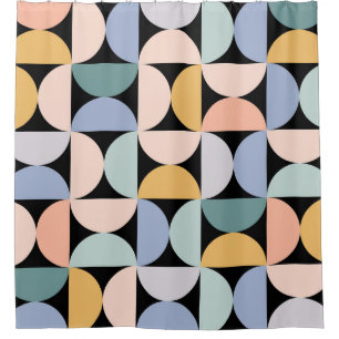 Minimale Geometrie: Skandinavisches Kunstwerk Post Duschvorhang