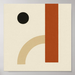 Minimale geometrische abstrakte moderne Kunst druc Poster