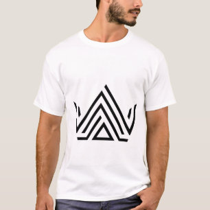 Minimale geometrische Dreiecks-Logo-Männer-T-Shirt T-Shirt