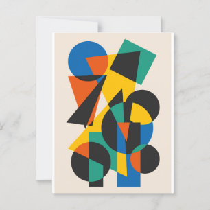 Minimale geometrische Gestaltung Postkarte