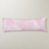 Minimale geometrische Textur in blassrosa Farbe Seitenschläferkissen (Rückseite)
