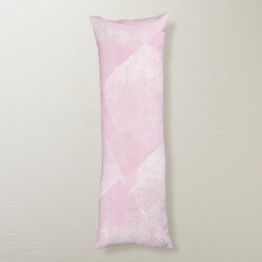 Minimale geometrische Textur in blassrosa Farbe Seitenschläferkissen (Rückseite (Vertikal))