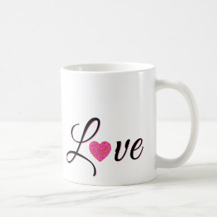 Minimale gepunktete Herzgestaltung Kaffeetasse