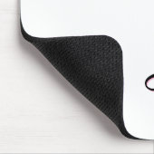 Minimale gepunktete Herzgestaltung Mousepad (Ecke)