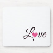 Minimale gepunktete Herzgestaltung Mousepad (Vorne)