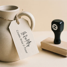 Minimale Geschäftsnamen-Schrift Handgeschriebenes Gummistempel
