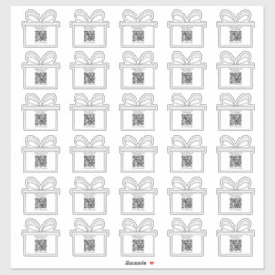 Minimale Geschenkboxen Thema QR Code Business Stic Aufkleber