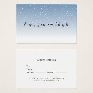 Minimale Geschenkgutschein-Karte für kleine Untern