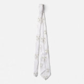 Minimale Gesichts-Linien-Pattern (2) Krawatte (Rückseite)