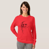 Minimale Gesichtsskizze Langarm T-Shirt (Vorne ganz)