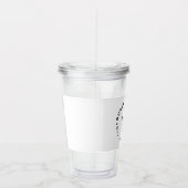 Minimale Gestaltung der Markenbezeichnung Acryltrinkbecher (Rechts)