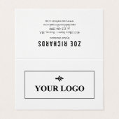 Minimale Gestaltung Ihres Logos Lash Künstler nach Visitenkarten (Außenseite Aufgefaltet)