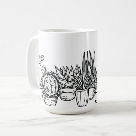 Minimale getopfte Kakteen — Kaffeetasse