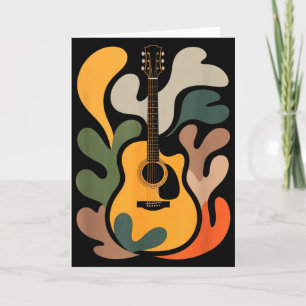 Minimale Gitarre Abstrakte Kunst Lustiger Musiklie Karte