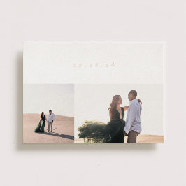 Minimale Glimmer-Hochzeit - Termin vormerken Folieneinladung