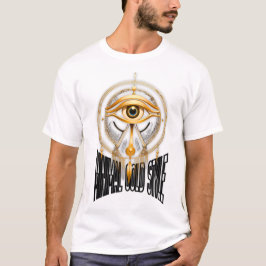 Minimale Gold-Ägypten-Maske T-Shirt – Luxus