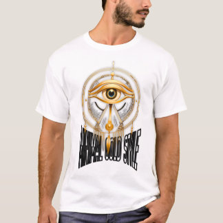 Minimale Gold-Ägypten-Maske T-Shirt – Luxus
