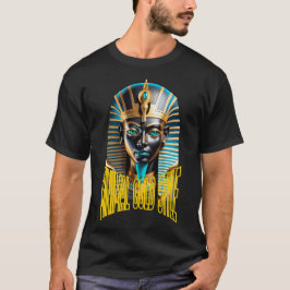 Minimale Gold-Ägypten-Maske T-Shirt – Luxus