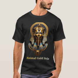 Minimale Gold Anubis T-Shirt – Luxus Streetwear