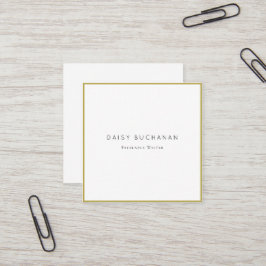 Minimale Gold Frame Square Business Card Quadratische Visitenkarte