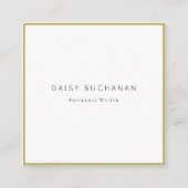 Minimale Gold Frame Square Business Card Quadratische Visitenkarte (Vorderseite)