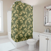 Minimale Gold-Ginkgo-Muster Duschvorhang (Beispiel)