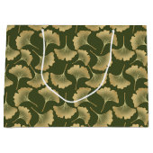 Minimale Gold-Ginkgo-Muster Große Geschenktüte (Vorderseite)