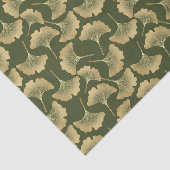 Minimale Gold-Ginkgo-Muster Seidenpapier (Ausschnitt)