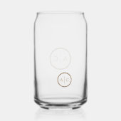 Minimale Gold-Monogramm auf SCHWARZ Dosenglas (Rückseite)