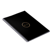 Minimale Gold-Monogramm auf SCHWARZ