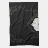 Minimale Gold-Orchideen-Hochcouture-Platzmatte  Geschirrtuch (Vertikal)
