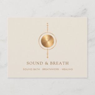 Minimale Gold-Soundheilung & Atemarbeit Postkarte