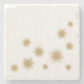 Minimale Gold-Sternexplosionen Steinuntersetzer (Vorderseite)