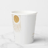 Minimale Gold Sunshine Baby Duschpapierkissen Pappbecher (Rechts)