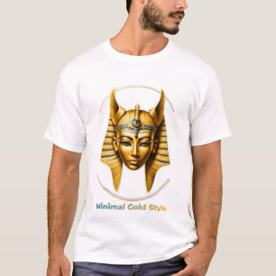 Minimale Goldmasken T-Shirt – Luxus Streetwear