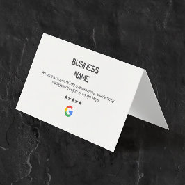 Minimale Google Review Cards Visitenkarten