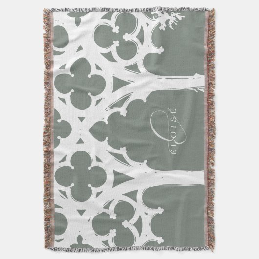 Minimale gotische Fensterkalligrafie Rustikale Sei Decke (Vorderseite Vertikal)