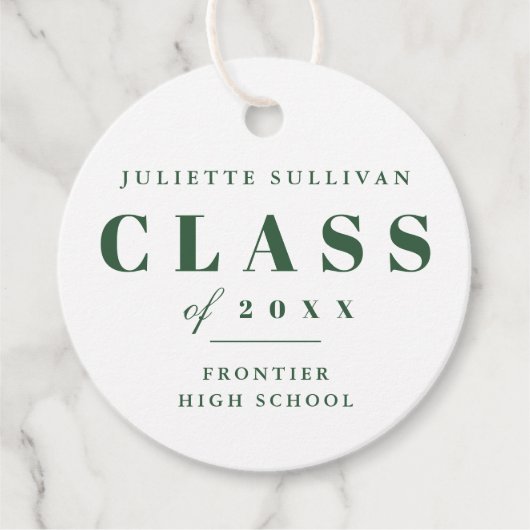 Minimale Graduate-Gastgeschenk-Tags Geschenkanhänger (Vorderseite)