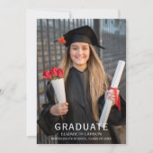 Minimale Graduation Party Celebration Custom Foto Einladung (Vorderseite)