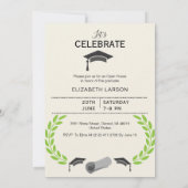 Minimale Graduation Party Celebration Custom Foto Einladung (Rückseite)