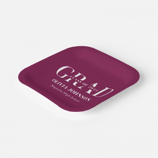 Minimale Graduierungspartei Pappteller (Gewinkelt)