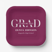 Minimale Graduierungspartei Pappteller (Vorderseite)